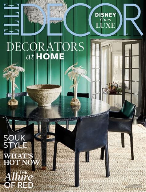Elle decor magazine - Call:1-800-274-4687. Print Subscription Email: EDCcustserv@cdsfulfillment.com. ELLE DECOR's cover price is $6.99 for all issues and publishes monthly except Dec/Jan/Feb (Winter) and Jun/Jul/Aug (Summer) and when future combined issues are published that count as two issues as indicated on the issue’s cover.